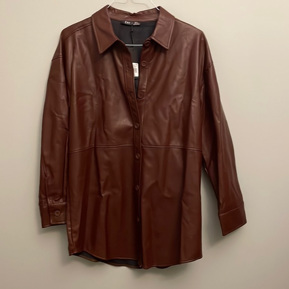 Dex Faux leather Shacket - Picture 1 of 7